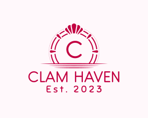 Clam - Mermaid Shell Lifesaver logo design