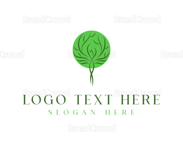 Female Yoga Tree Logo