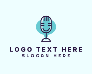 Radio - Mic Podcast Forum logo design