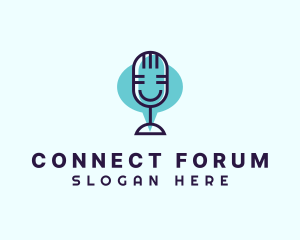 Forum - Mic Podcast Forum logo design