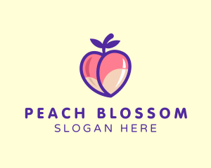 Peach - Seductive Erotic Peach logo design