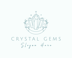 Moon Leaf Crystals logo design