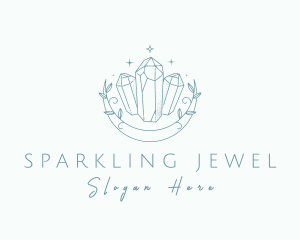 Moon Leaf Crystals logo design