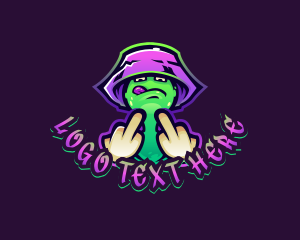 Gang - Alien Middle Finger Gang logo design