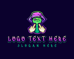 Expression - Alien Middle Finger Gang logo design