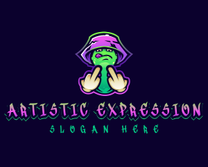 Expression - Alien Middle Finger Gang logo design