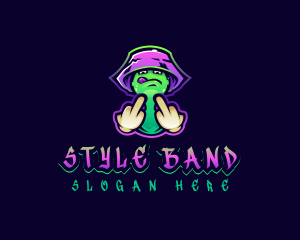 Alien Middle Finger Gang logo design