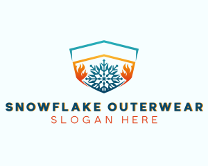 Heat Cooling Snowflake logo design