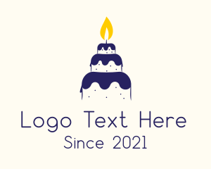 Birthday - Sweet Cake Candle logo design