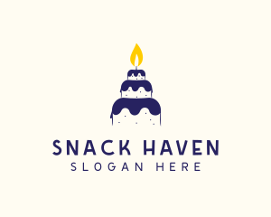 Sweet Cake Candle  logo design