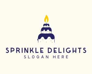 Sweet Cake Candle  logo design