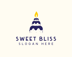 Sweet Cake Candle  logo design