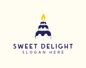 Sweet Cake Candle  logo design