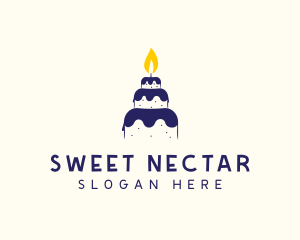 Sweet Cake Candle  logo design