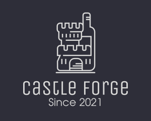 Medieval Castle Wine Cellar logo design