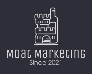 Moat - Medieval Castle Wine Cellar logo design