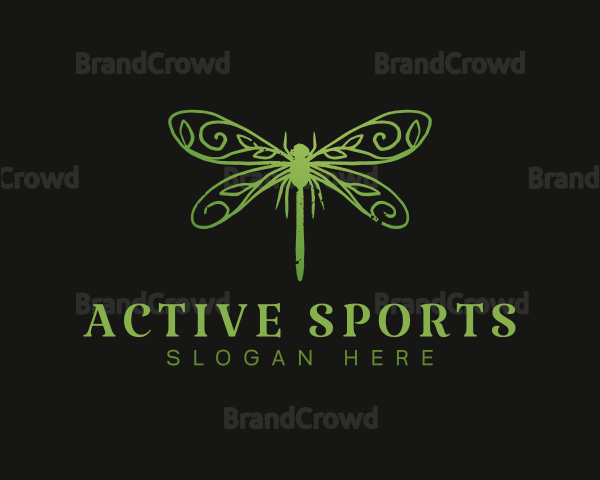 Dragonfly Insect Wings Logo
