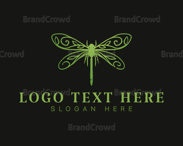 Dragonfly Insect Wings Logo