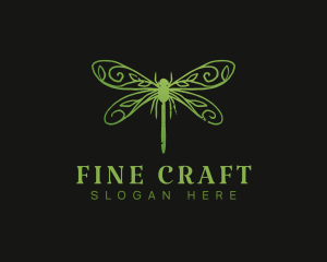 Dragonfly Insect Wings logo design