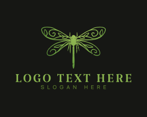 Dragonfly Insect Wings Logo