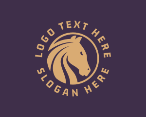 Equestrian - Stallion Horse Racing logo design