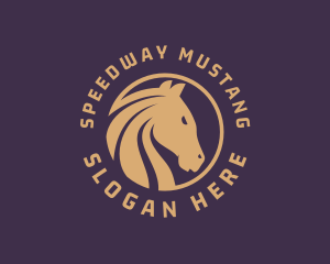 Mustang - Stallion Horse Racing logo design