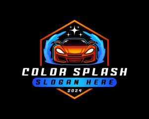 Automotive Car Wash Splash logo design