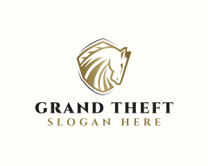 Shield Horse Stallion Logo