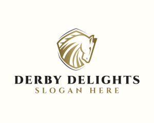 Derby - Shield Horse Stallion logo design