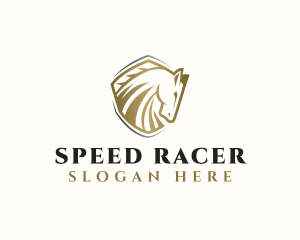 Jockey - Shield Horse Stallion logo design