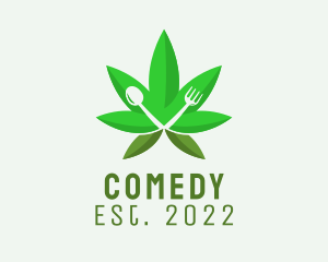 Food Stall - Edible Cannabis Restaurant logo design