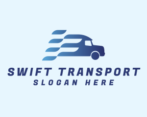 Transporation - Fast Logistic Truck logo design