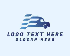 Transporation - Fast Logistic Truck logo design