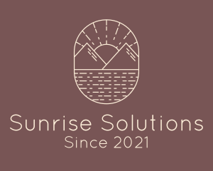 Sunrise - Mountain Sunrise Travel logo design