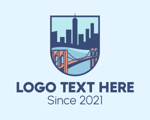 Usa - City Brooklyn Bridge logo design