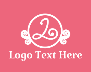 Letter - White Girly Letter logo design