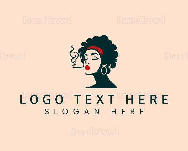 Smoking Female Adult Logo