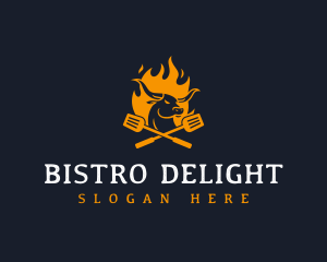 Flaming Grill Steakhouse logo design