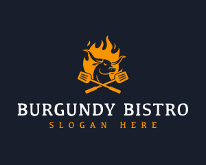 Flaming Grill Steakhouse logo design