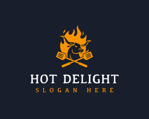 Flaming Grill Steakhouse logo design