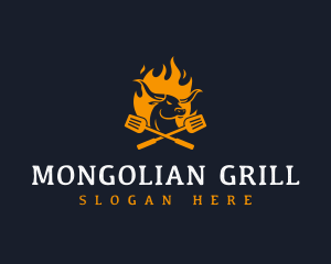 Flaming Grill Steakhouse logo design