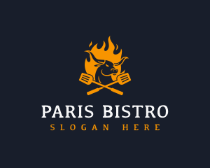 Flaming Grill Steakhouse logo design