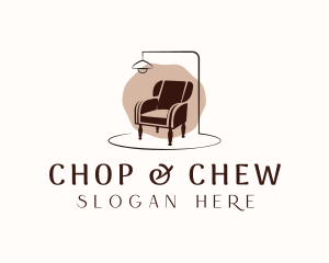 Upholstery - Chair Lamp Furniture logo design