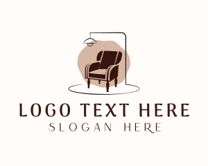 Lounge - Chair Lamp Furniture logo design