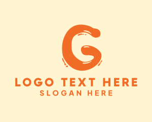 Orange - Liquid Soda Letter G logo design