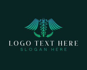 Checkup - Medical Caduceus Diagnostic logo design