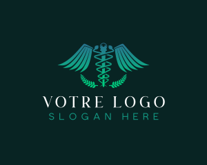 Medical Caduceus Diagnostic Logo