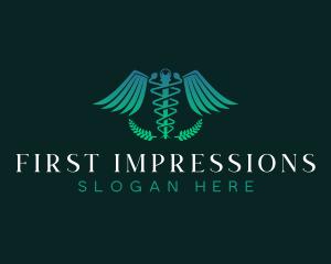 Medical Caduceus Diagnostic logo design