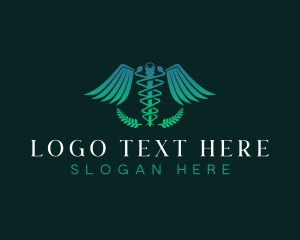 Clinical - Medical Caduceus Diagnostic logo design