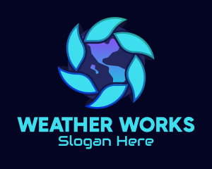 Global Weather Tech Company logo design